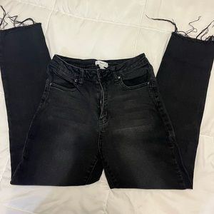 Womens black forever 21 mom jeans